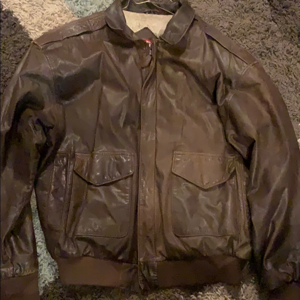 Greg Bell leather Bomber Jacket